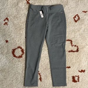 NWT- Tahari- Tummy Control- Full Length Dress Slacks- XL- Heather Grey